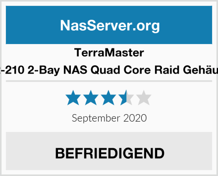 TerraMaster F2-210 2-Bay NAS Quad Core Raid Gehäuse Test