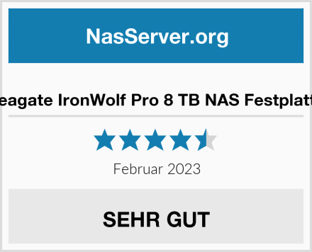  Seagate IronWolf Pro 8 TB NAS Festplatte Test