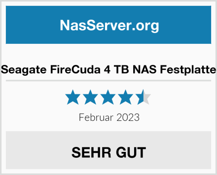  Seagate FireCuda 4 TB NAS Festplatte Test